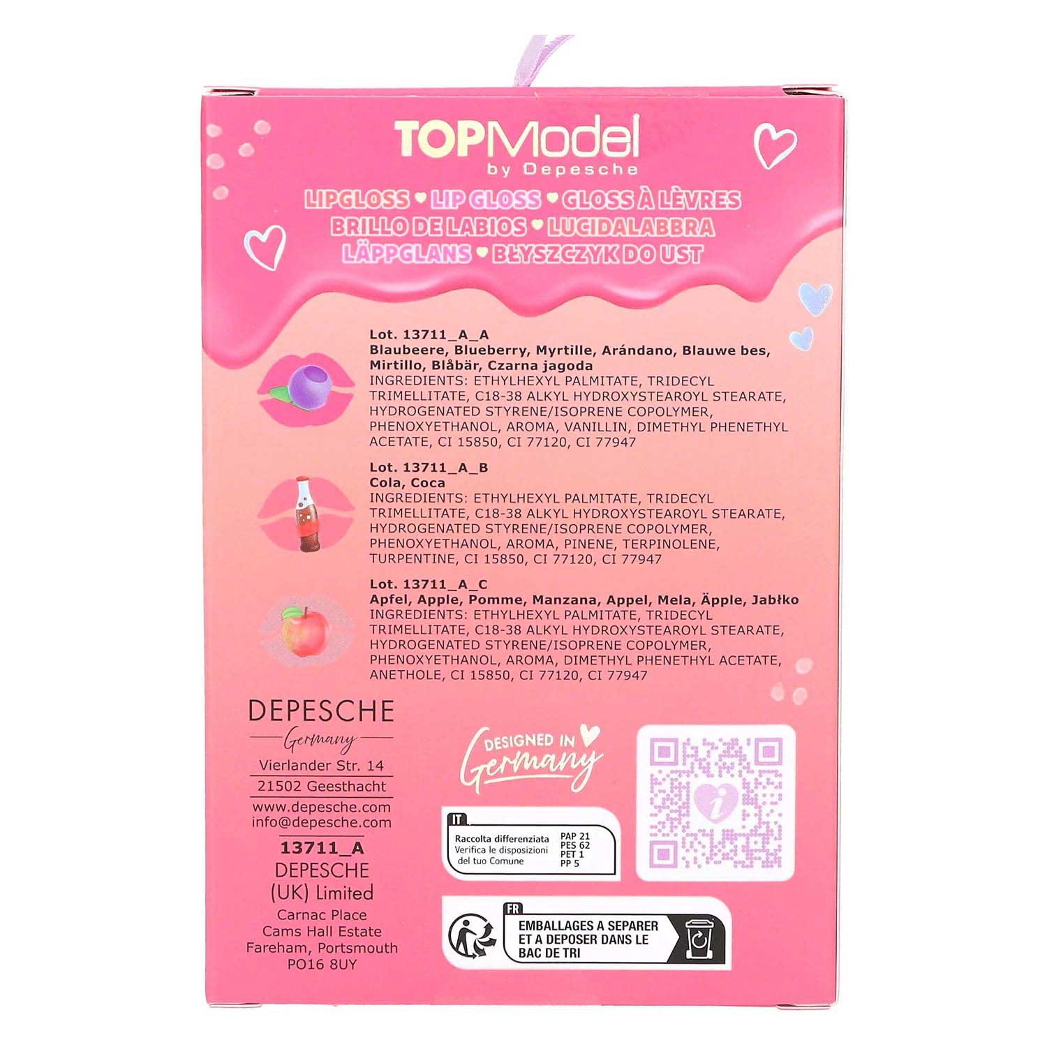 TOPModel Lipgloss Beauty and Me - 3st.