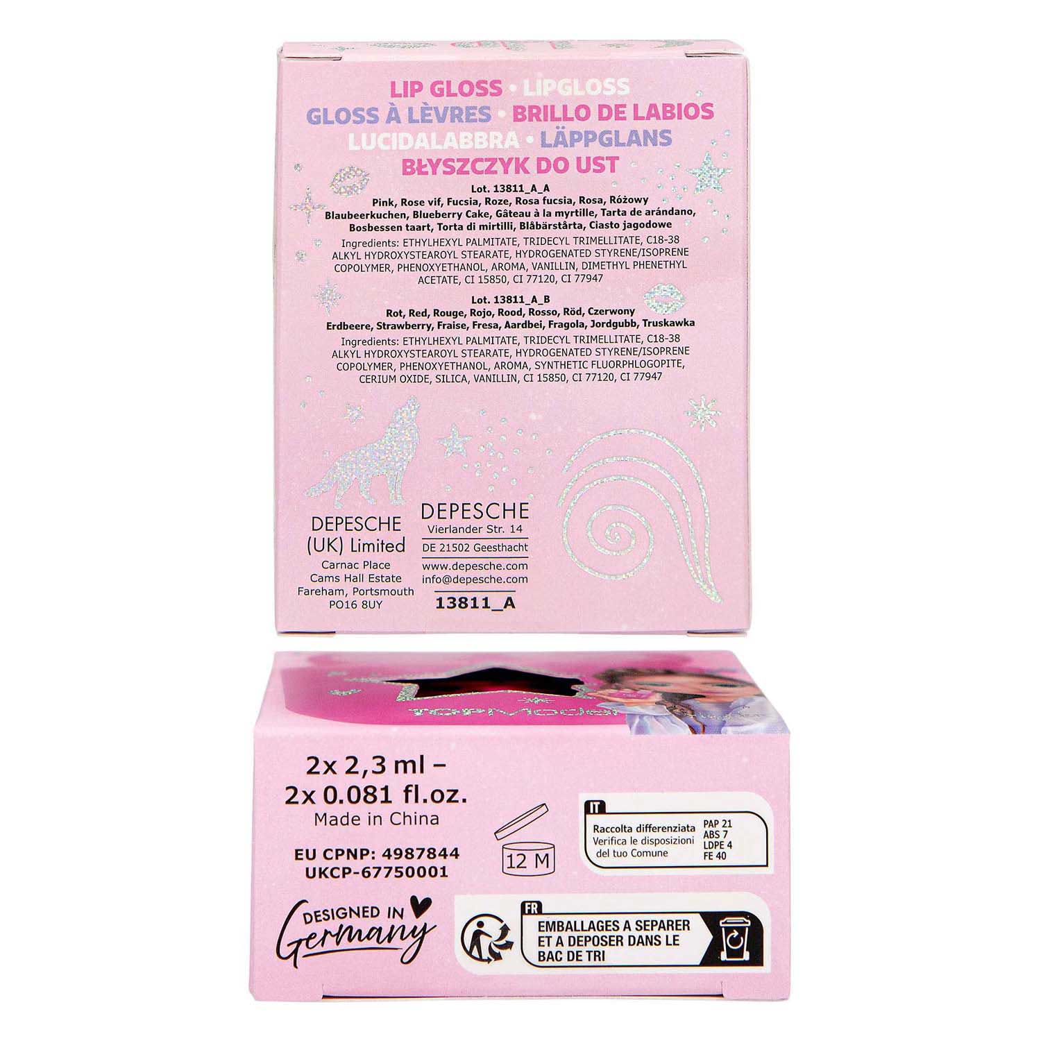 TOPModel Lipgloss in Oordopjes Doosje - 2st.