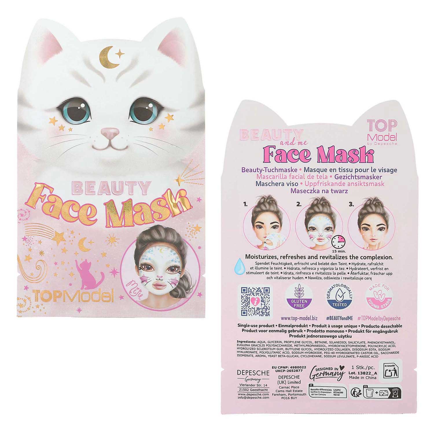 TOPModel Sheetmasker Dier Beauty and Me