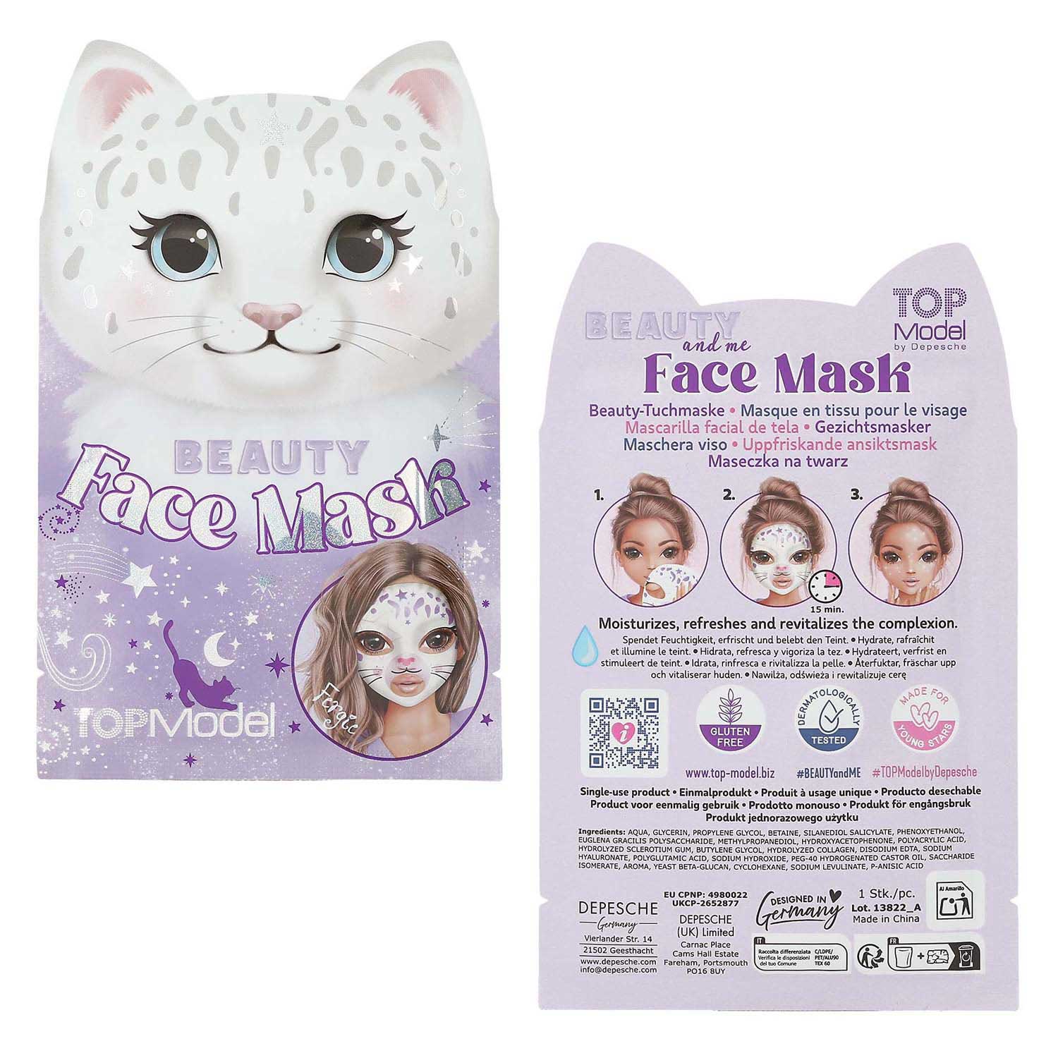 TOPModel Sheetmasker Dier Beauty and Me