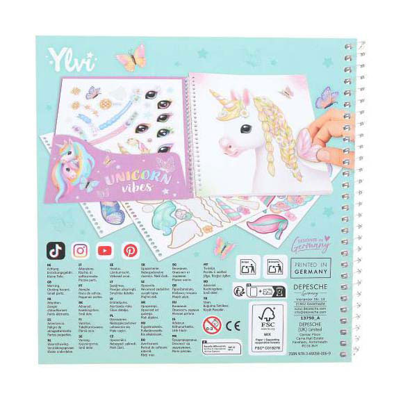 Ylvi Create Your Unicorn Dress me Up - Stickerboek