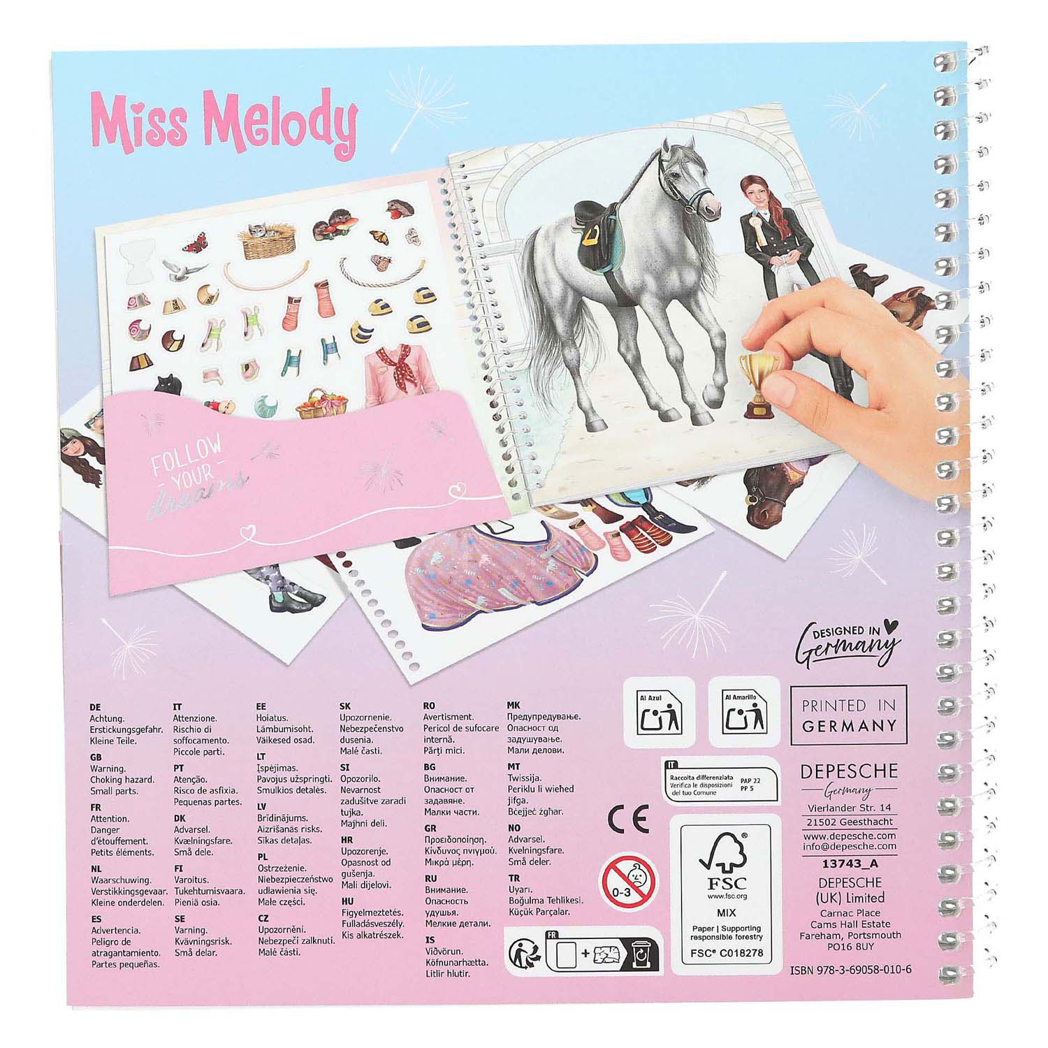 Miss Melody Dress me Up - Stickerboek