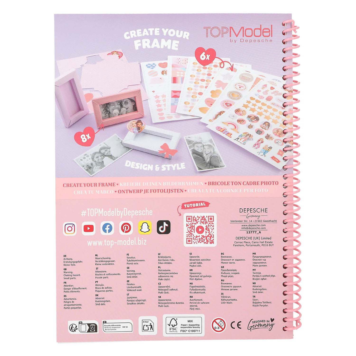 TOPModel DIY-Rahmenbuch mit 390 Aufklebern TOPModel DIY-Rahmenbuch mit 390 Aufklebern