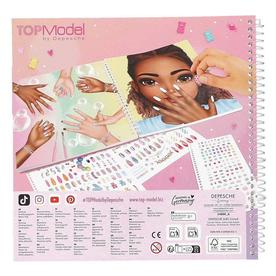 Livre de coloriage TOPModel Créez votre design de main