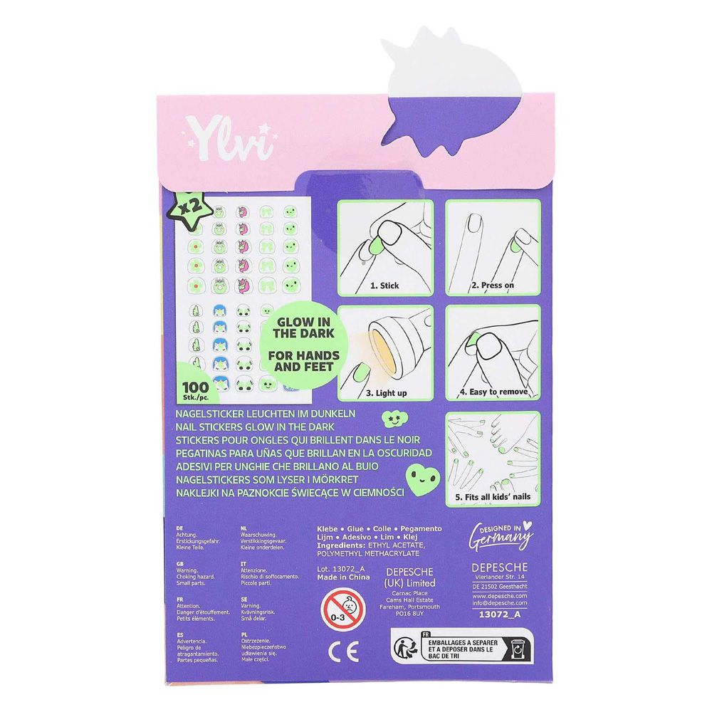 Ylvi Nagelstickers Glow in the Dark - 100st.