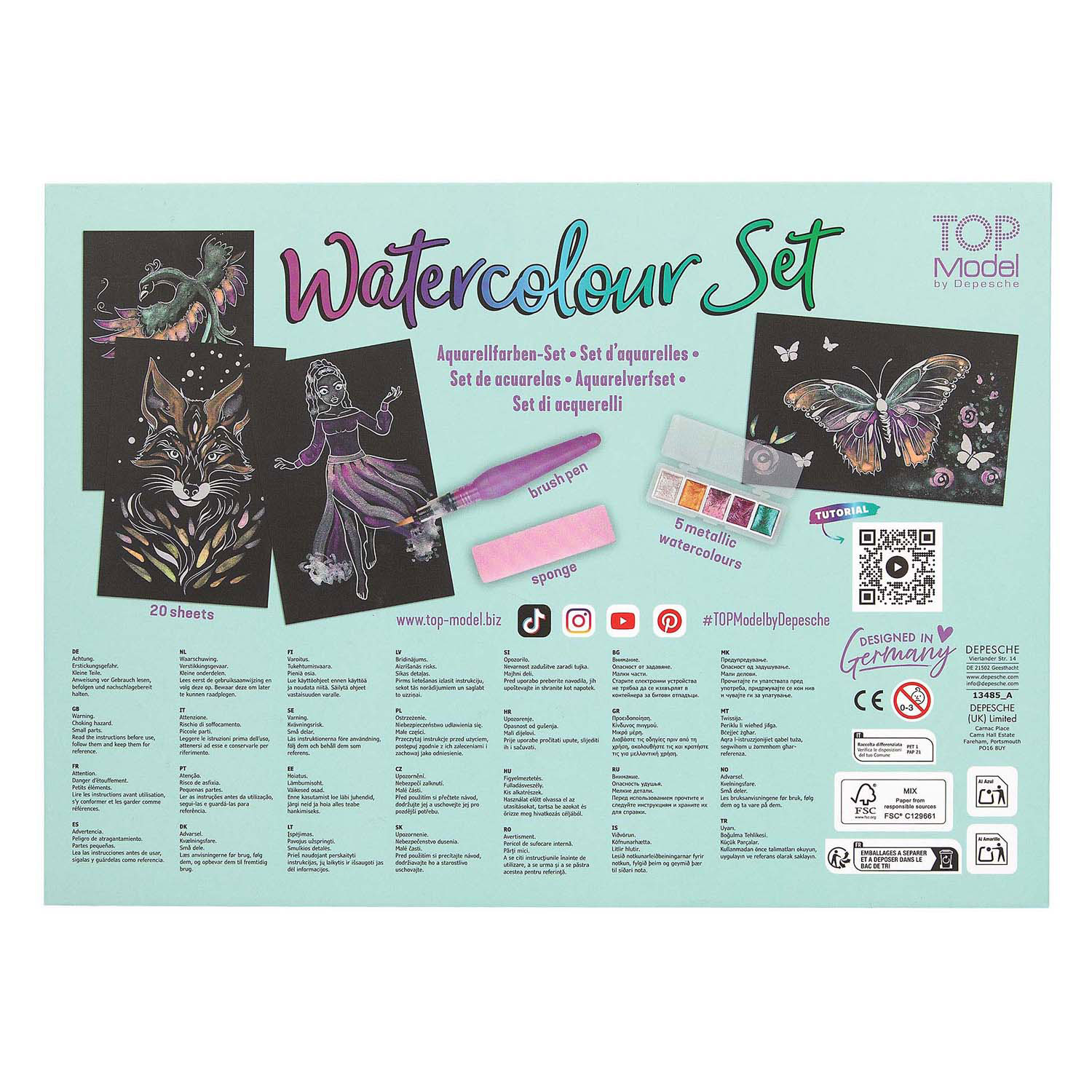 TOPModel Metallic Waterverf Set