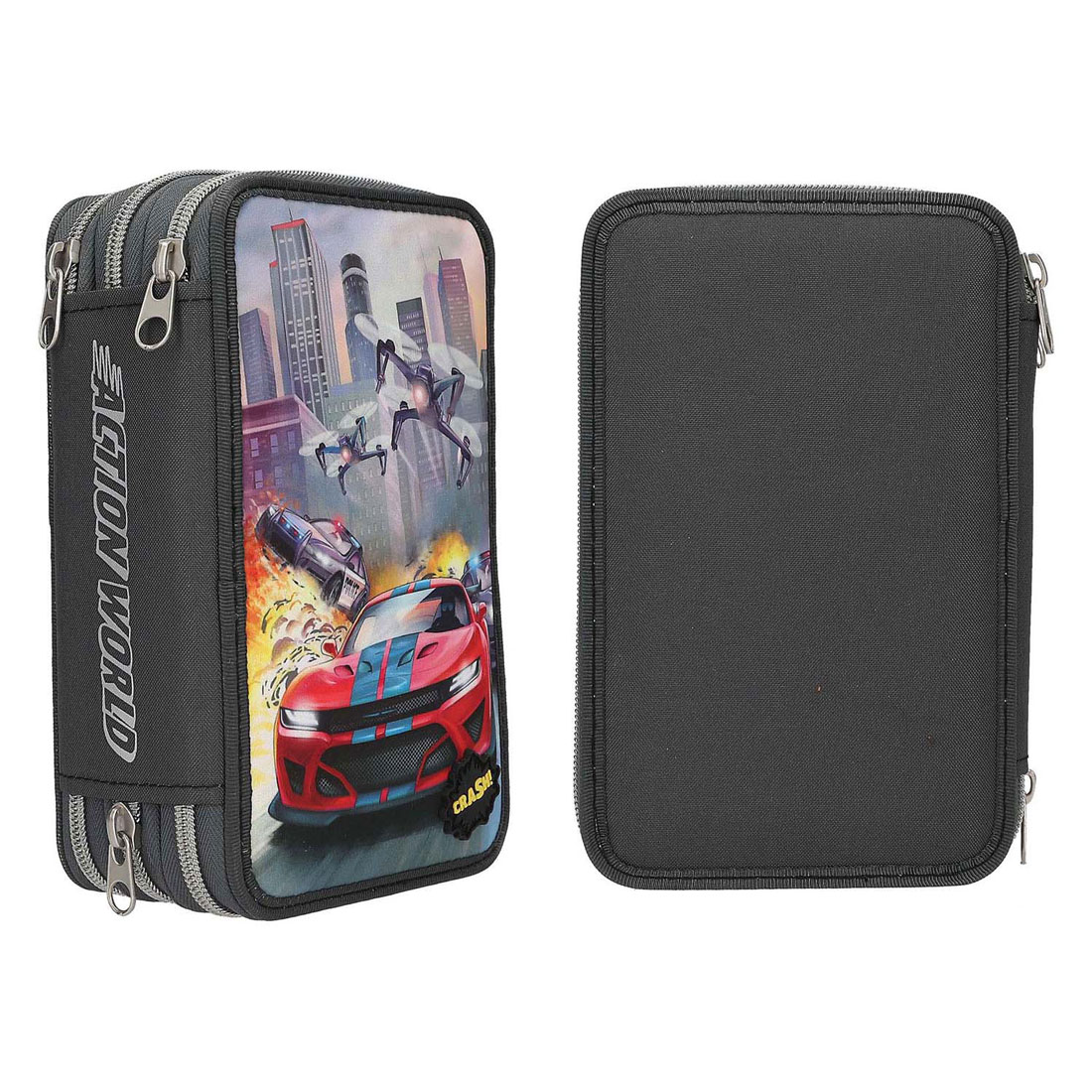 Action World 3-Vaks Gevulde Etui