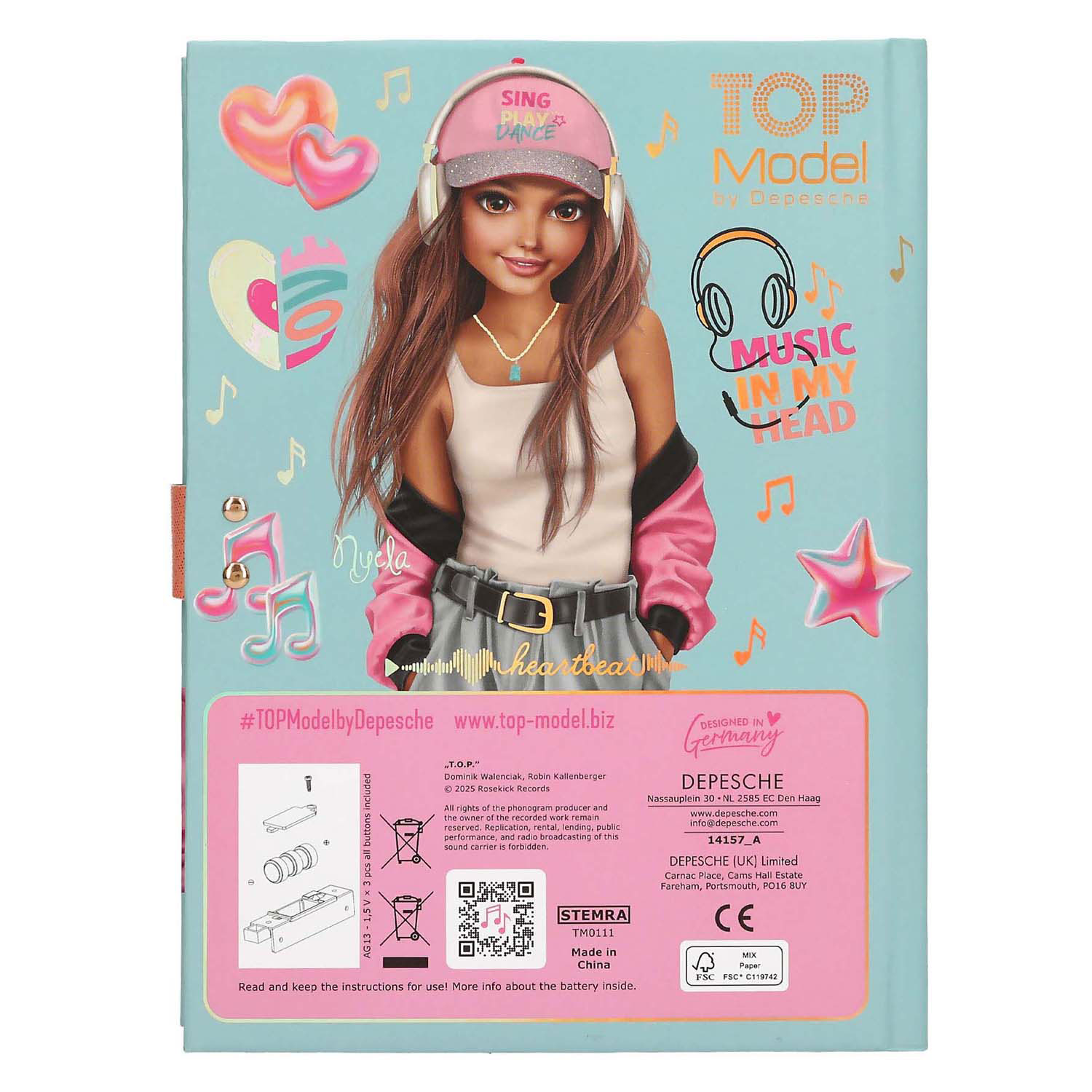 TOPModel Dagboek met Code en Muziek Music