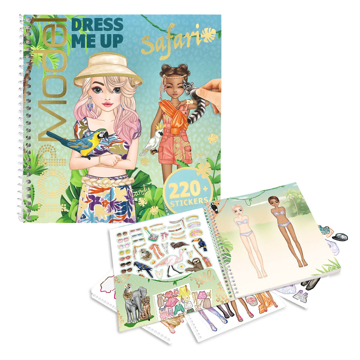 Livre d'autocollants TopModel Habille-moi Safari