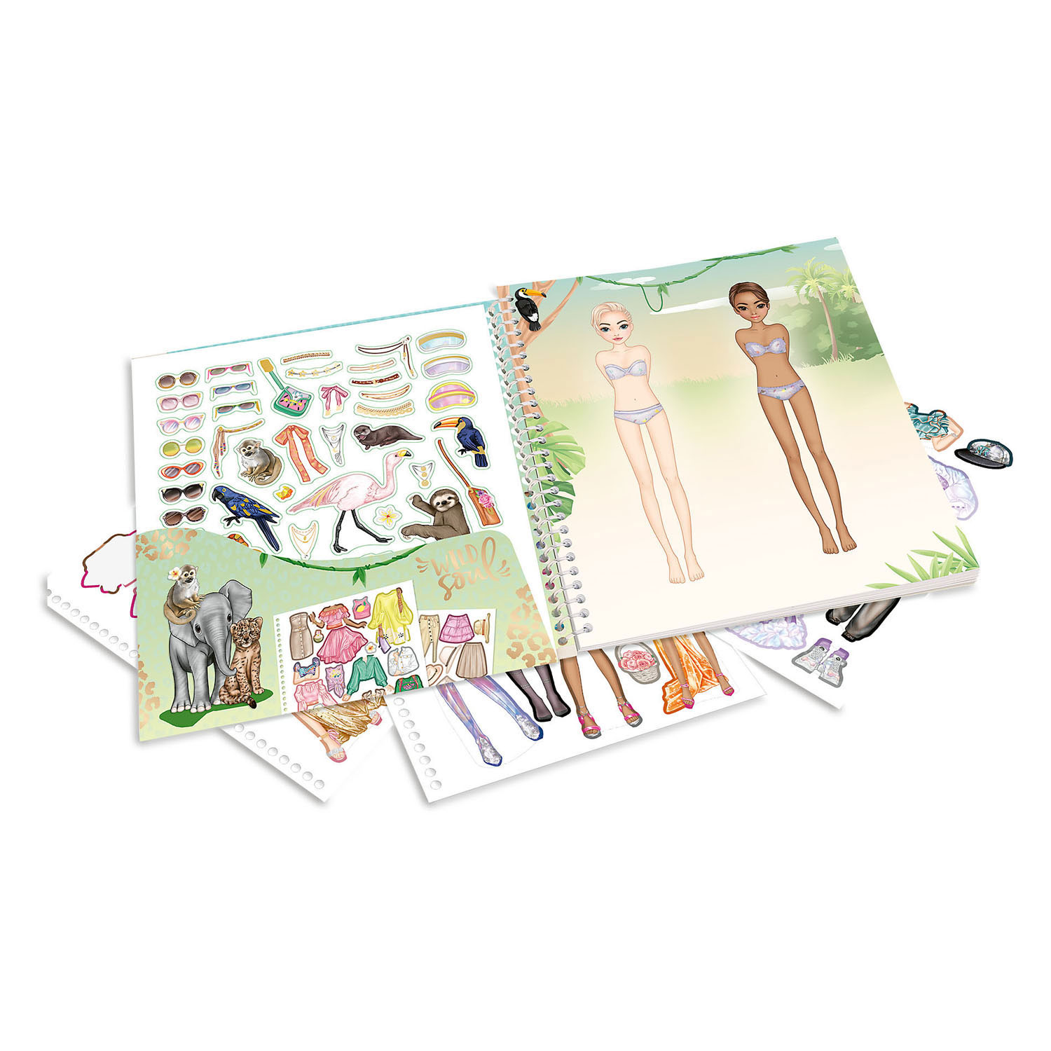 Livre d'autocollants TopModel Habille-moi Safari