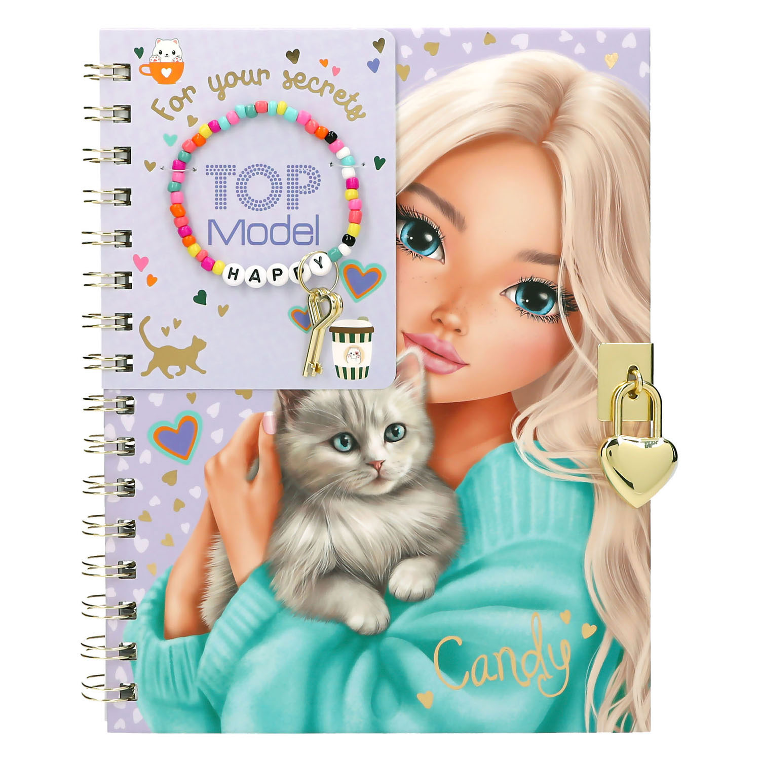 TOPModel Tagebuch mit Schloss & Armband