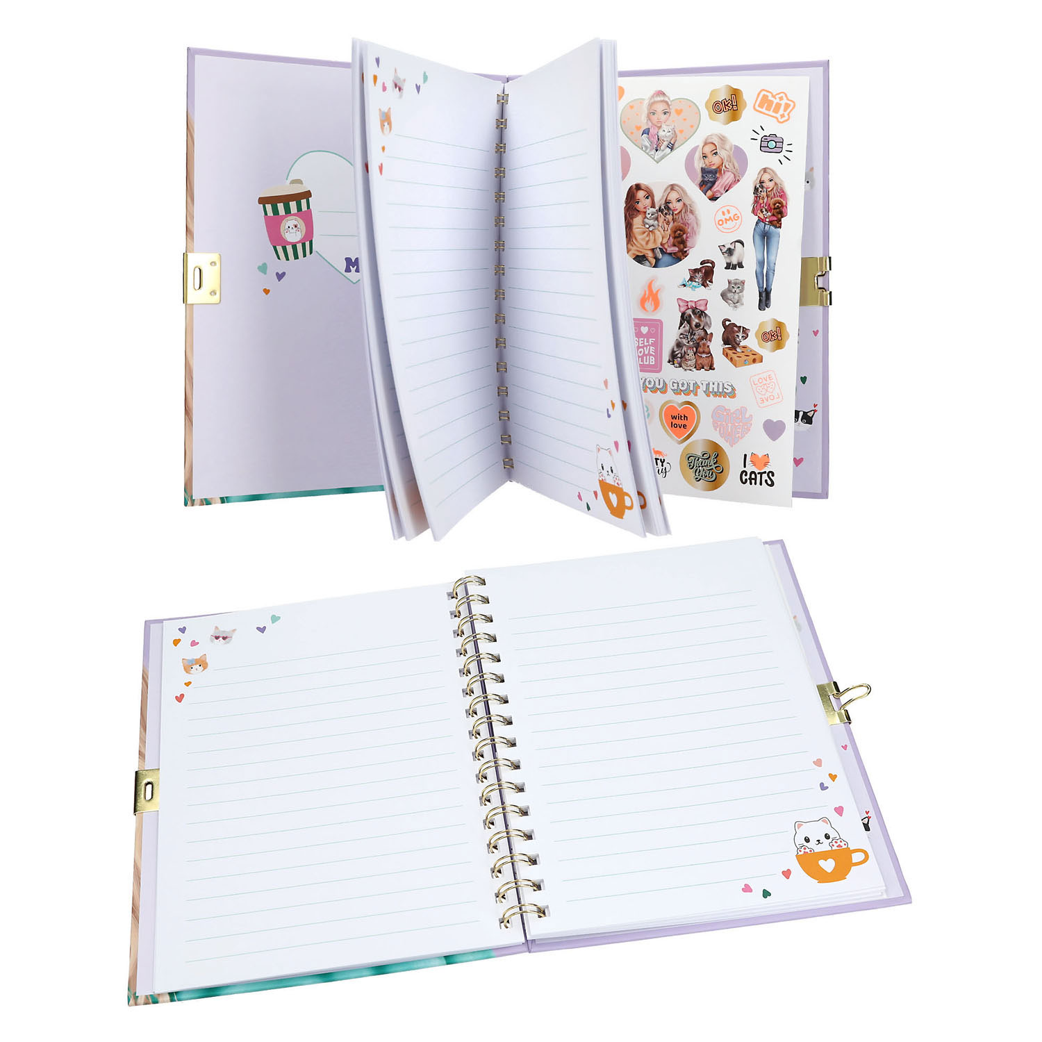 TOPModel Tagebuch mit Schloss & Armband