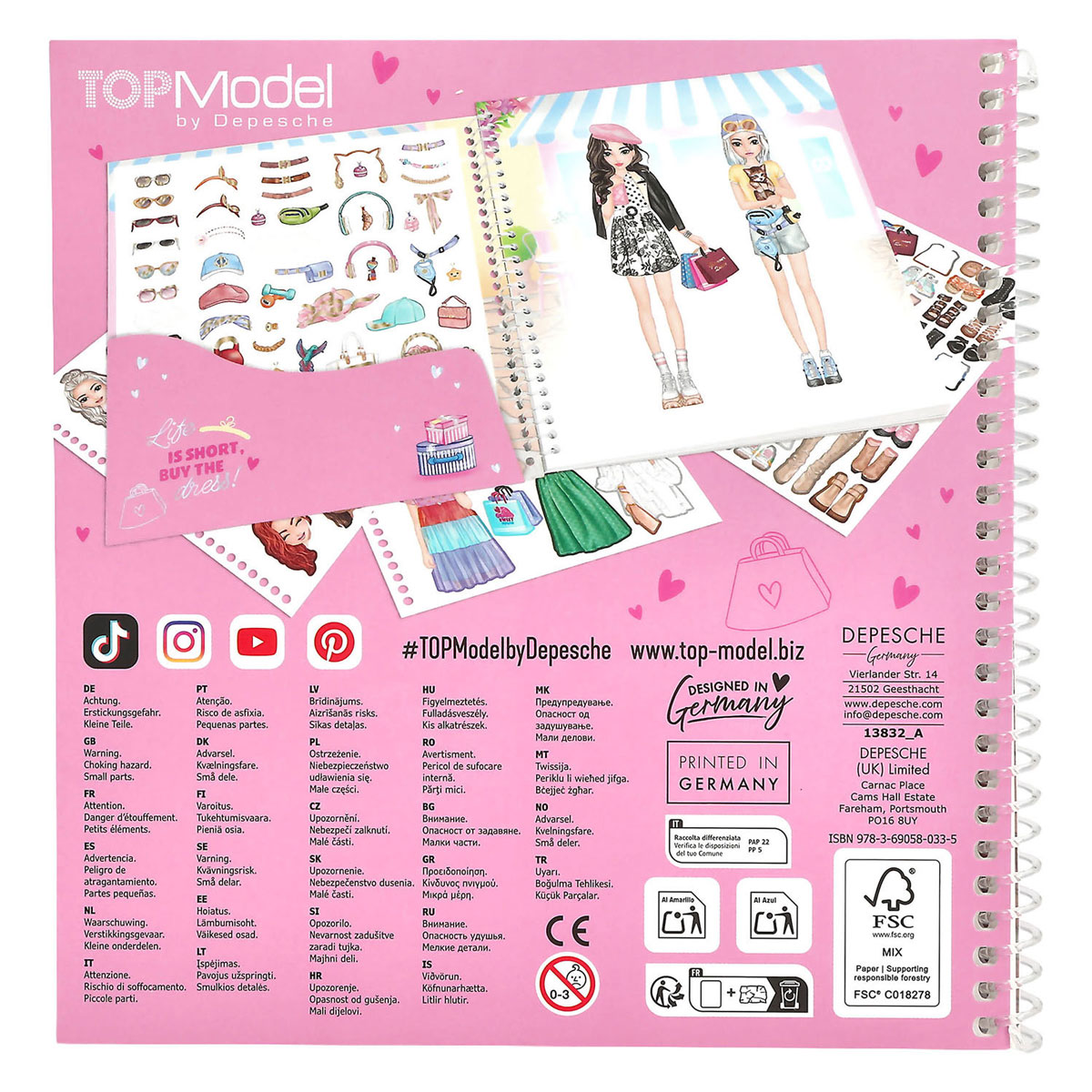 TOPModel Dress Me Up Stickerboek Shopping Tour