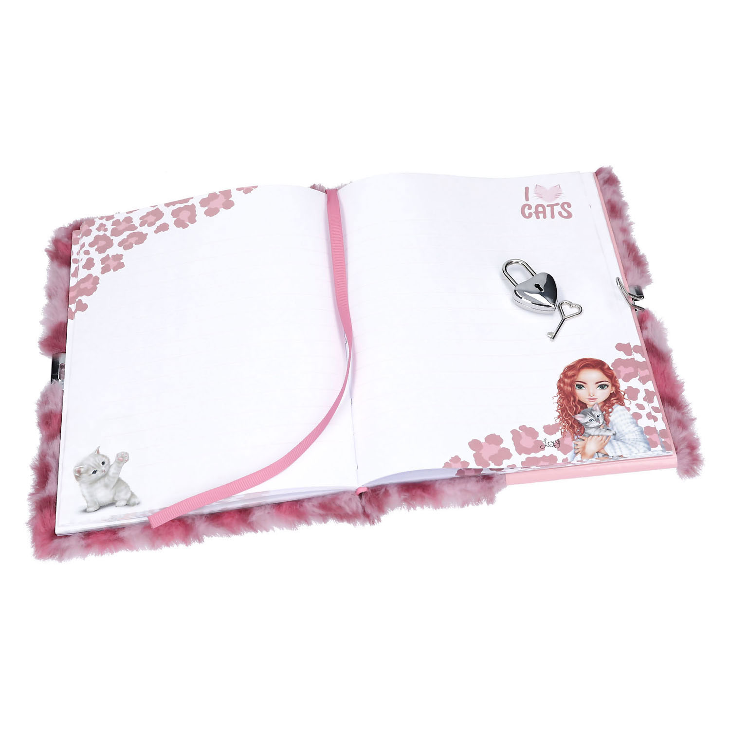 TOPModel Cosy Cat Dagboek met Slot