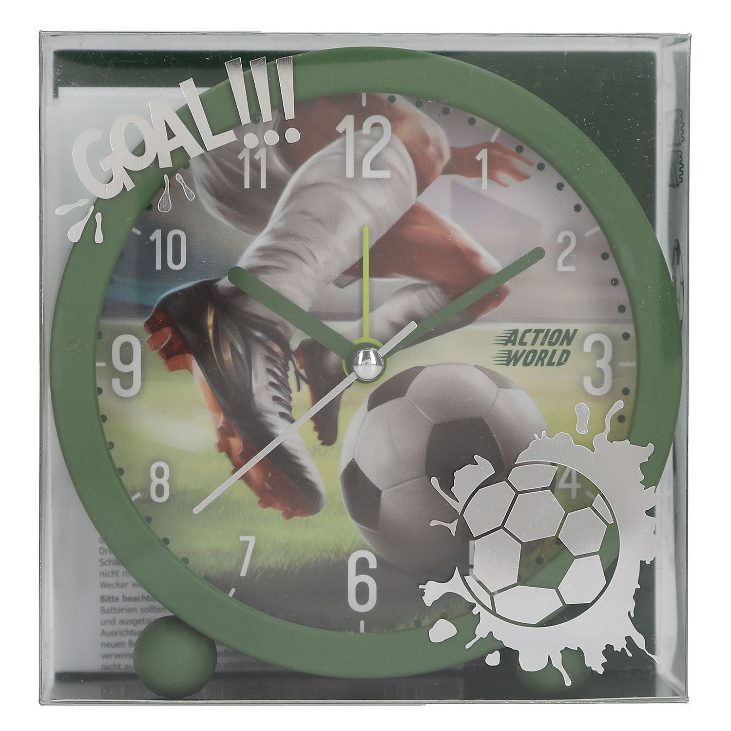 Réveil Action World vert football