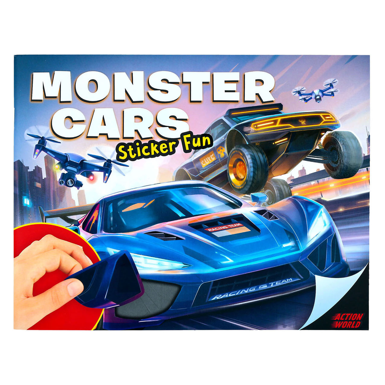Stickerboek Action World Monster Cars Sticker Fun