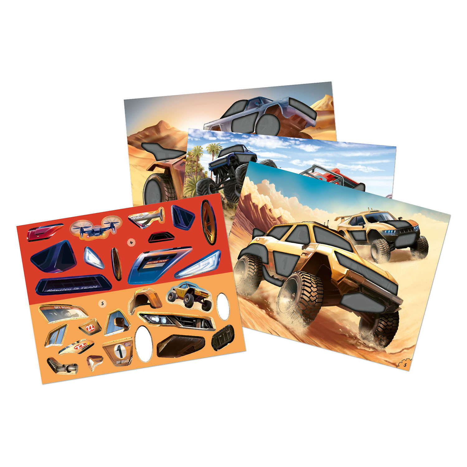 Stickerboek Action World Monster Cars Sticker Fun