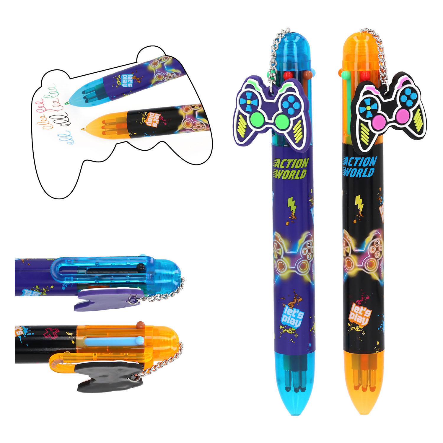 Action World Gelpen met 6 Kleuren