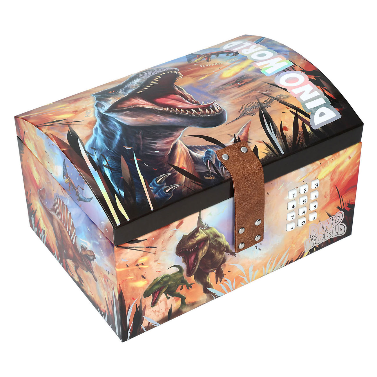 Dino World Schatkist met Code, Geluid en Licht