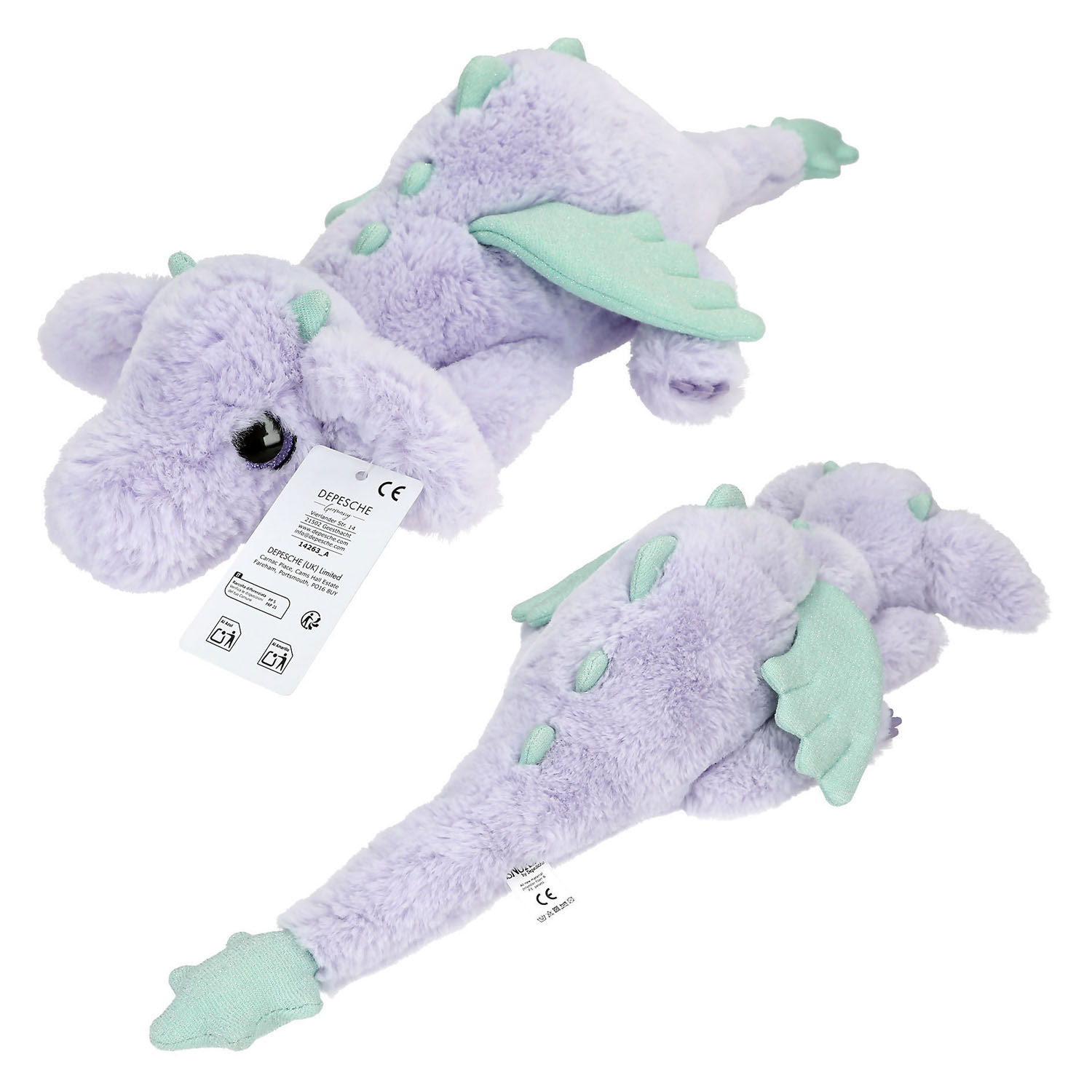 SNUKIS Knuffel Draak - Lila