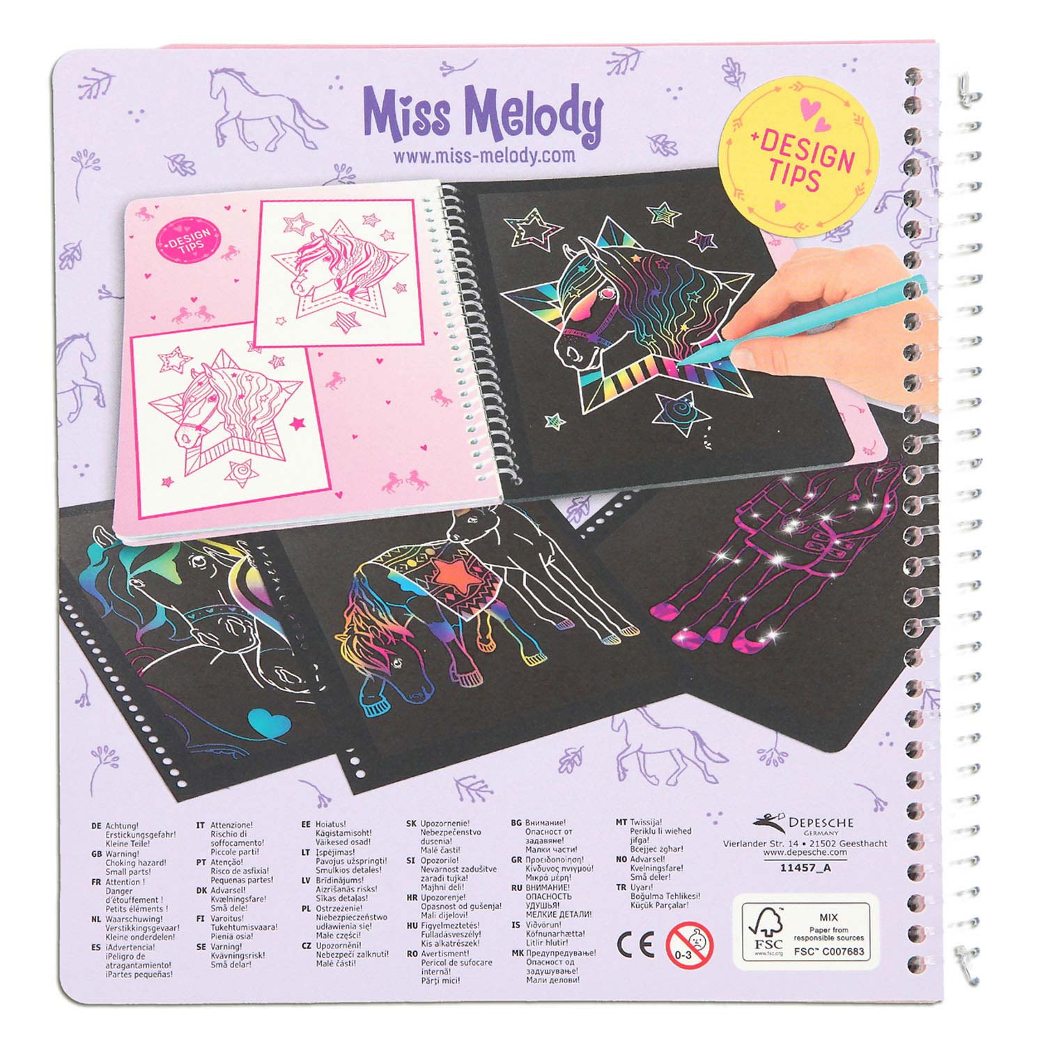 Miss Melody Magic Rubbelbuch