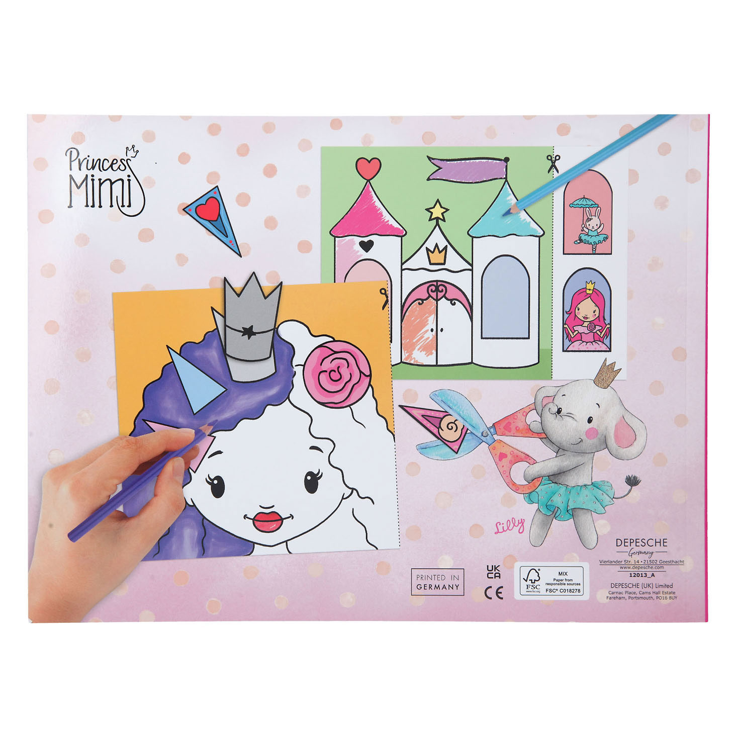 Livre de coloriage et d'artisanat Princesse Mimi pour les plus petits