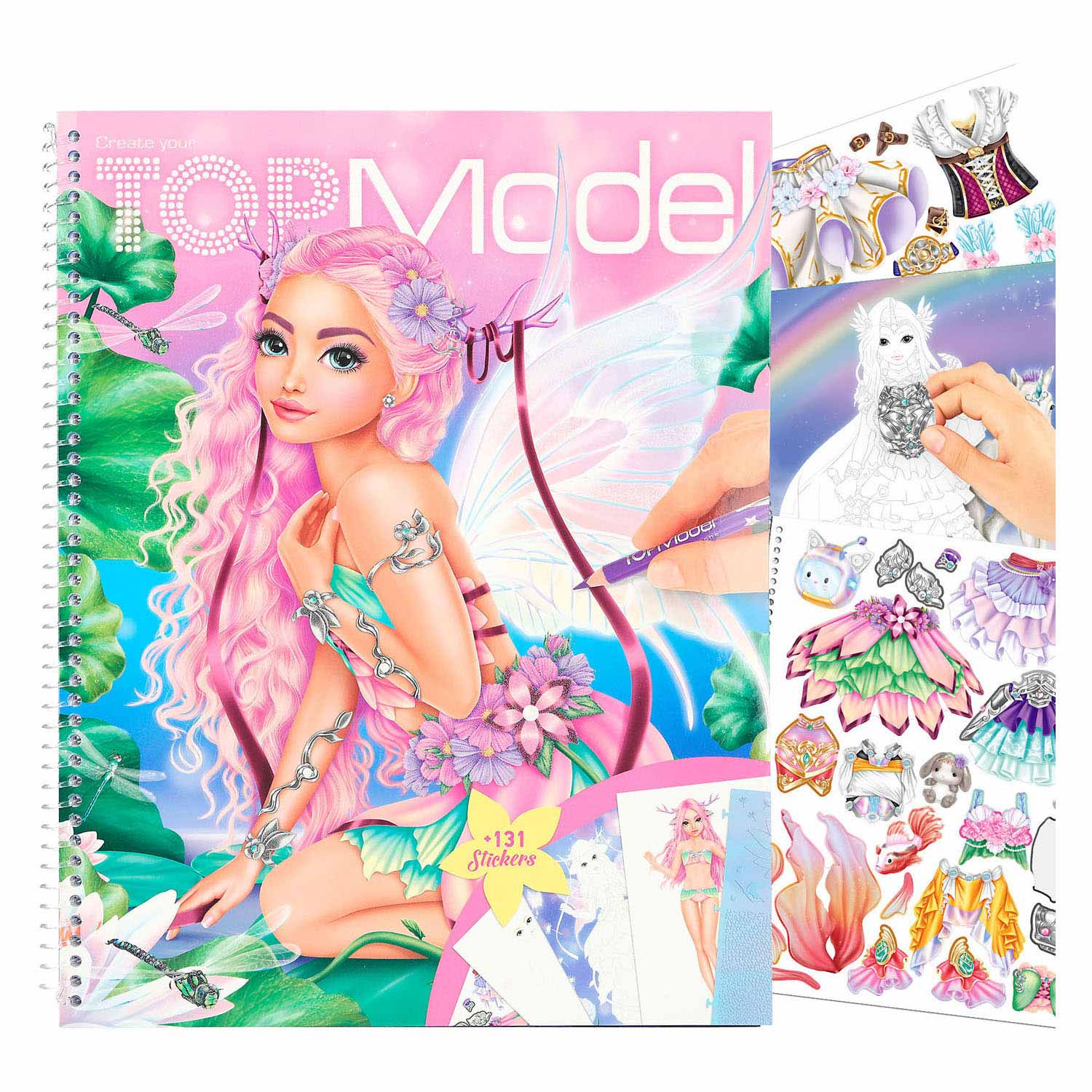 Create Your TOPModel Kleurboek met Stickers Fantasy