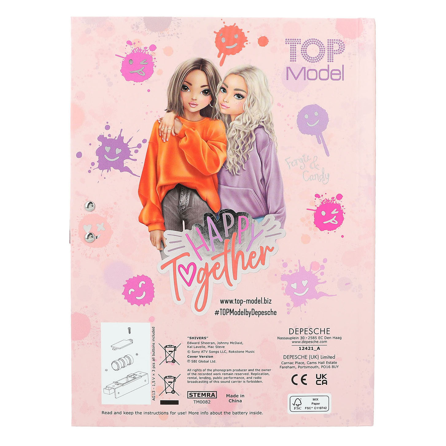 TOPModel Tagebuch mit Geheimcode Candy & Hayden