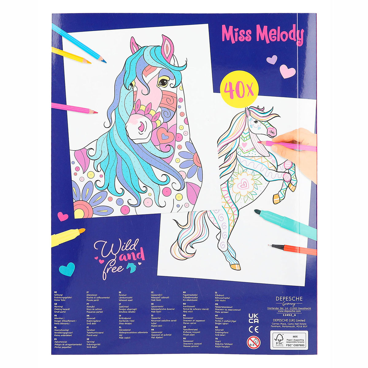 Malbuch „Miss Melody Color & Design“.