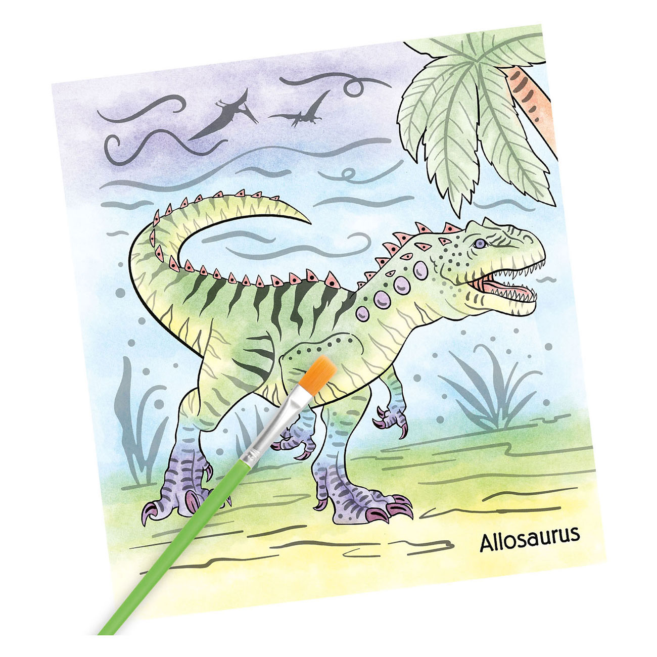 Dino World Aquarellbuch