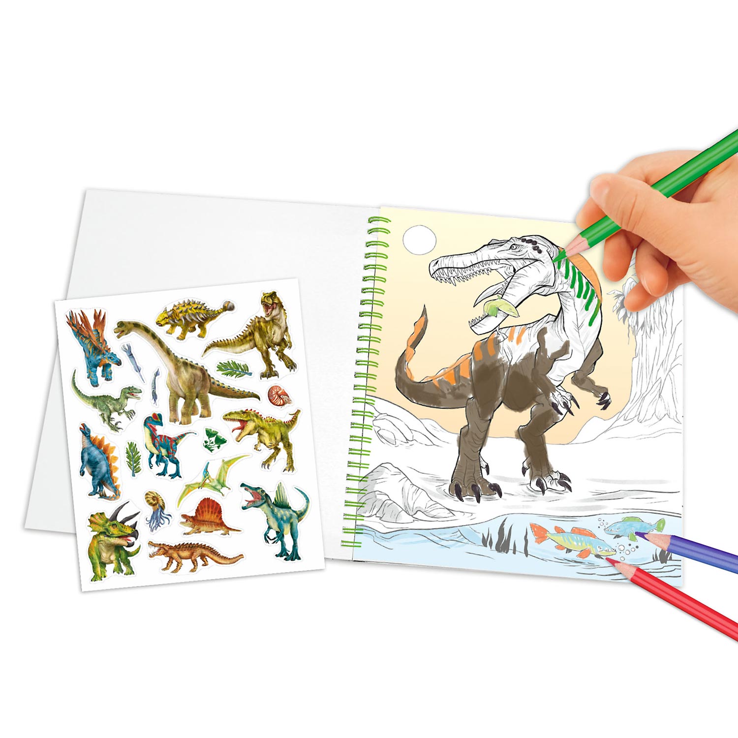 Dino World Malbuch mit Pailletten