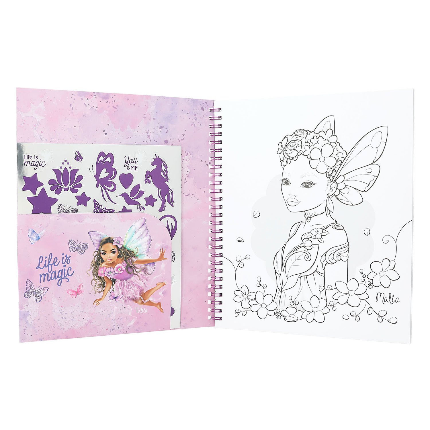 TOPModel Kleurboek met Pailletten Fairy Love