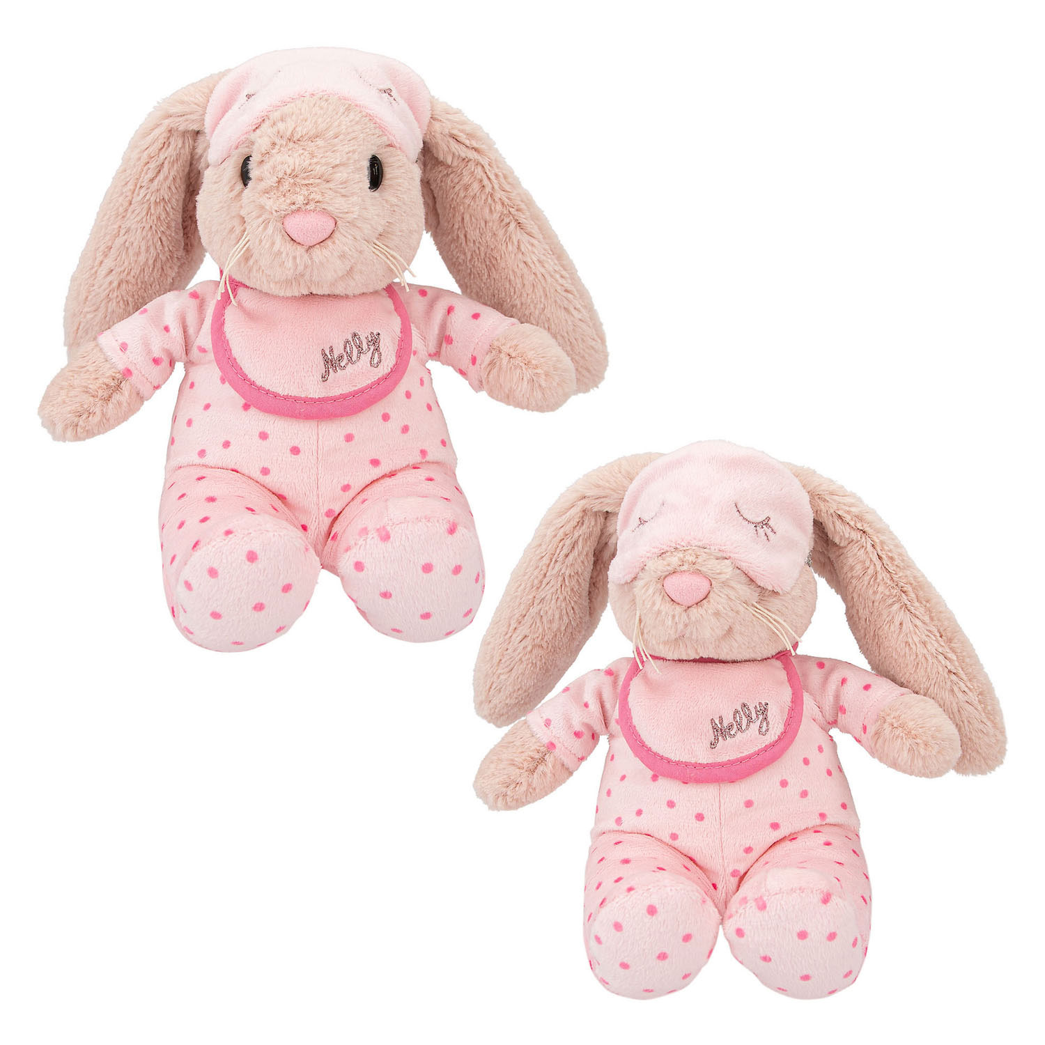 Princesse Mimi Lapin en peluche Nelly dans son panier