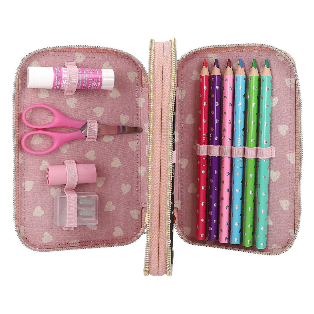 Trousse à crayons à 2 compartiments remplie de princesse Mimi Fluffy