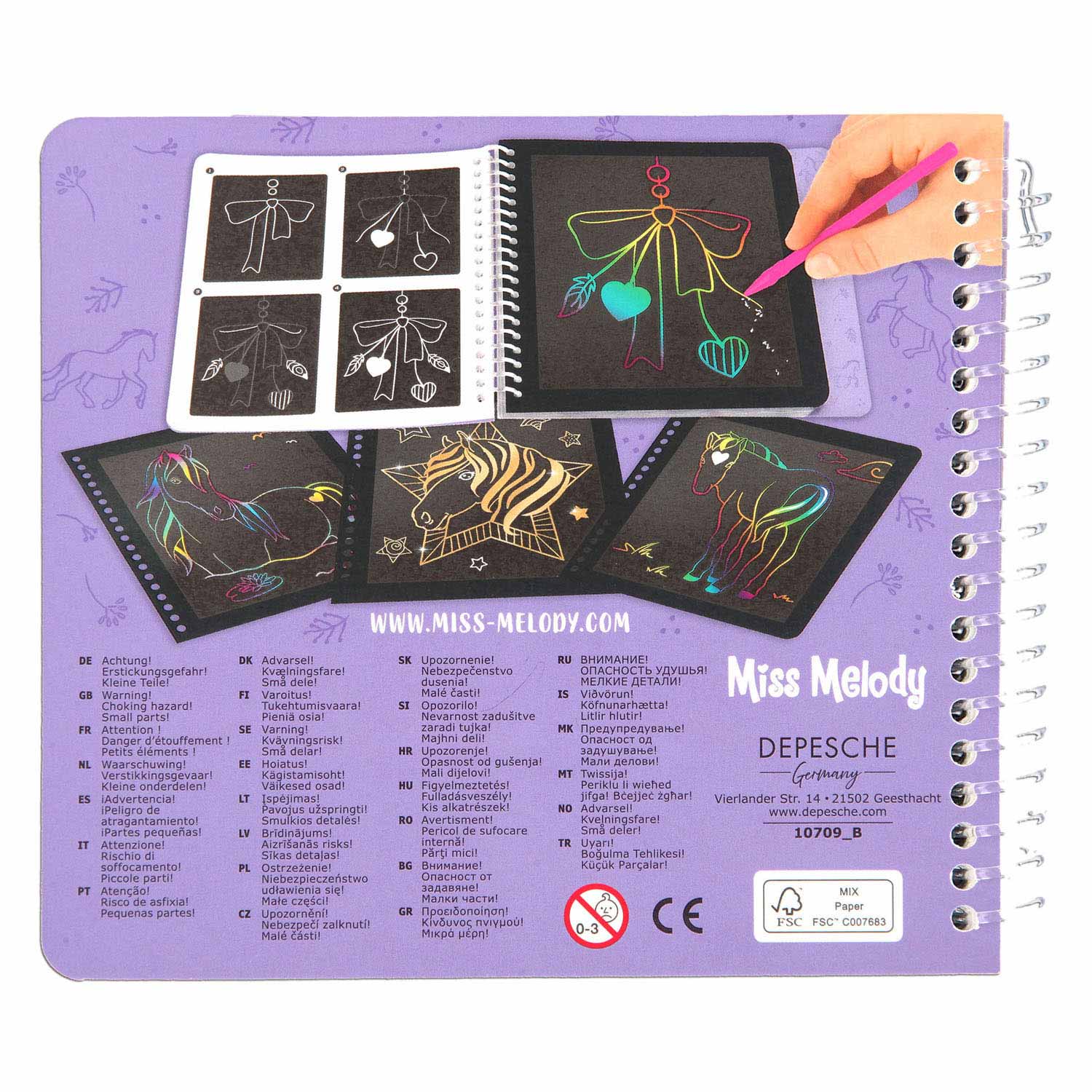 Miss Melody Mini Magic Scratchboek