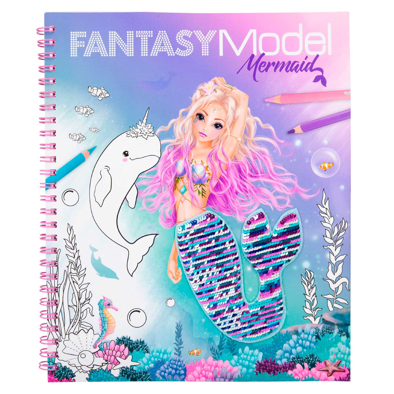 Fantasy Model Kleurboek met Pailletten Zeemeermin