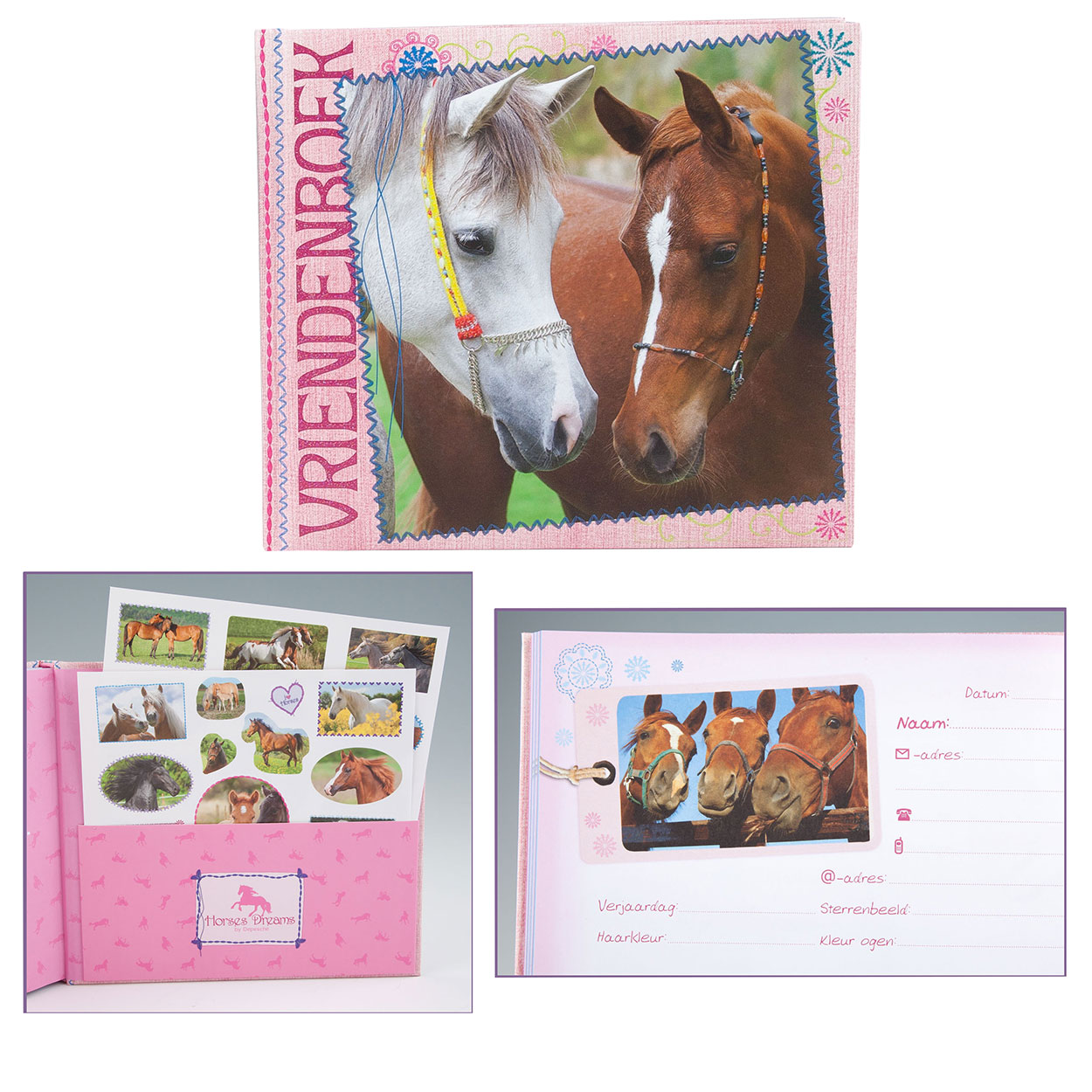 Horses Dreams Vriendenboek - Roze