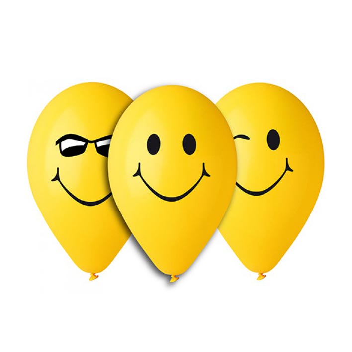 vandaag Romantiek Schepsel Smiley Ballonnen, 5st. online kopen? | Lobbes Speelgoed