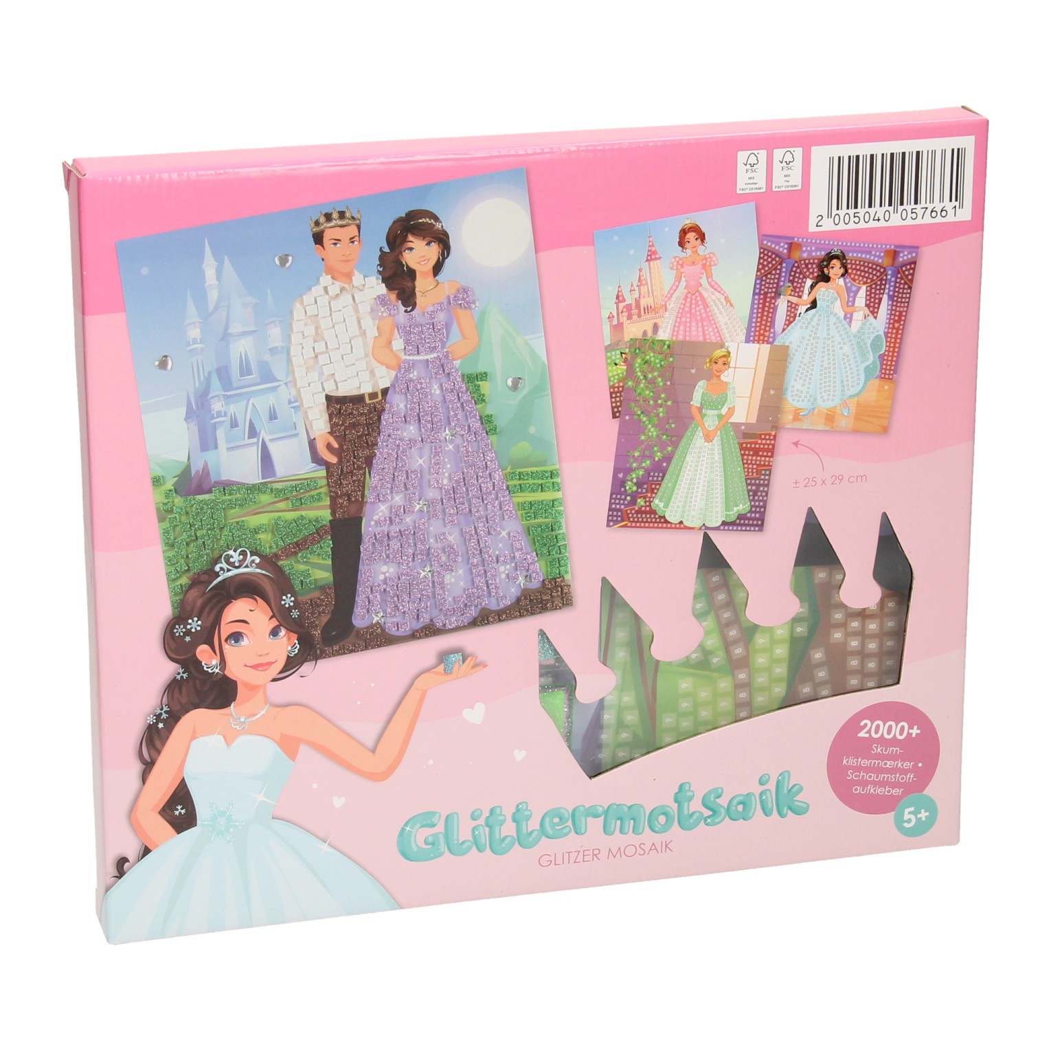 Mosaik-Glitzer-Bastelset Prinzessin