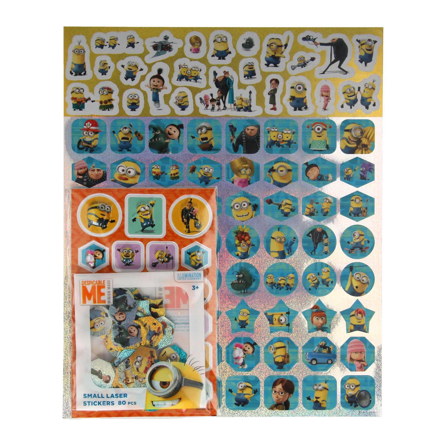 Set d'autocollants Minions, 190 pcs.