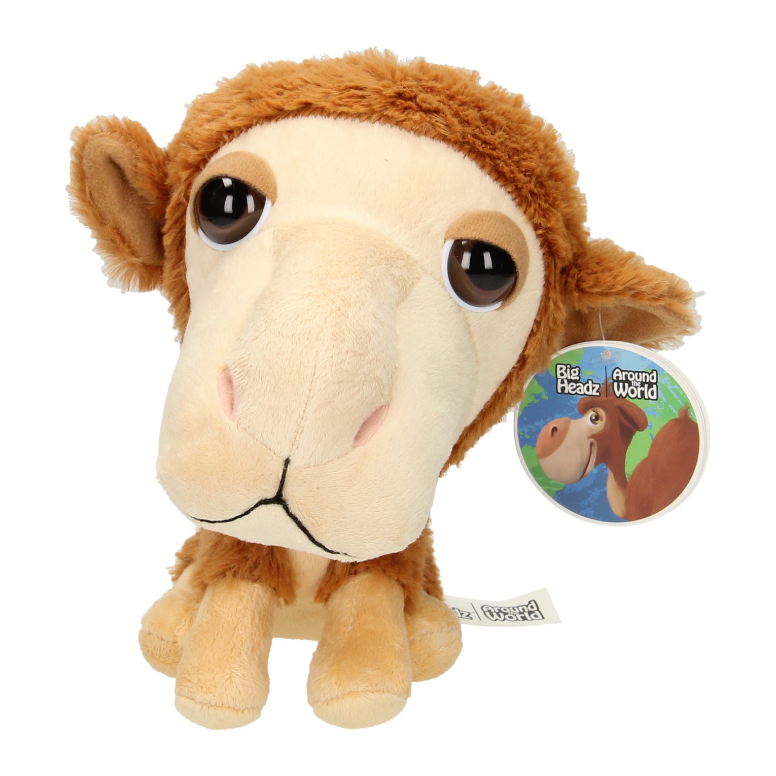 Knuffel Big Head Pluche Kameel, 21cm