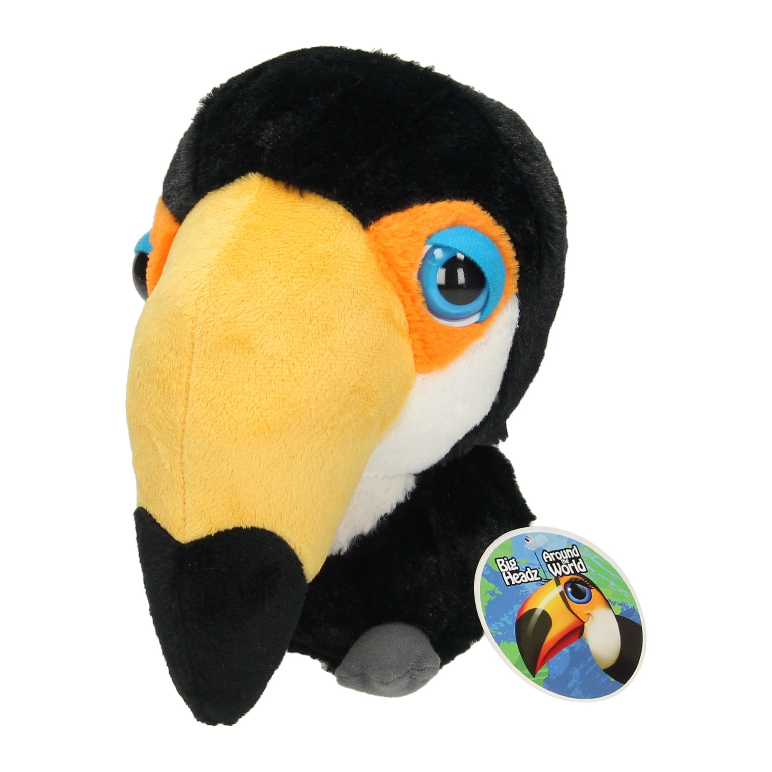 Knuffel Big Head Pluche Toekan, 22cm