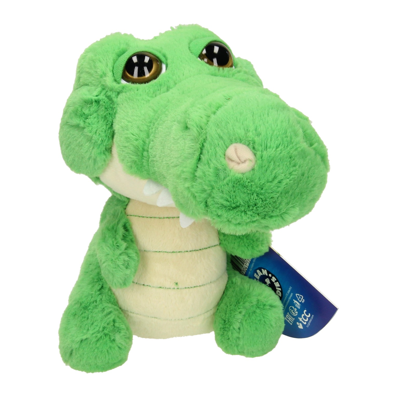 Knuffel Big Head Pluche Krokodil, 22cm