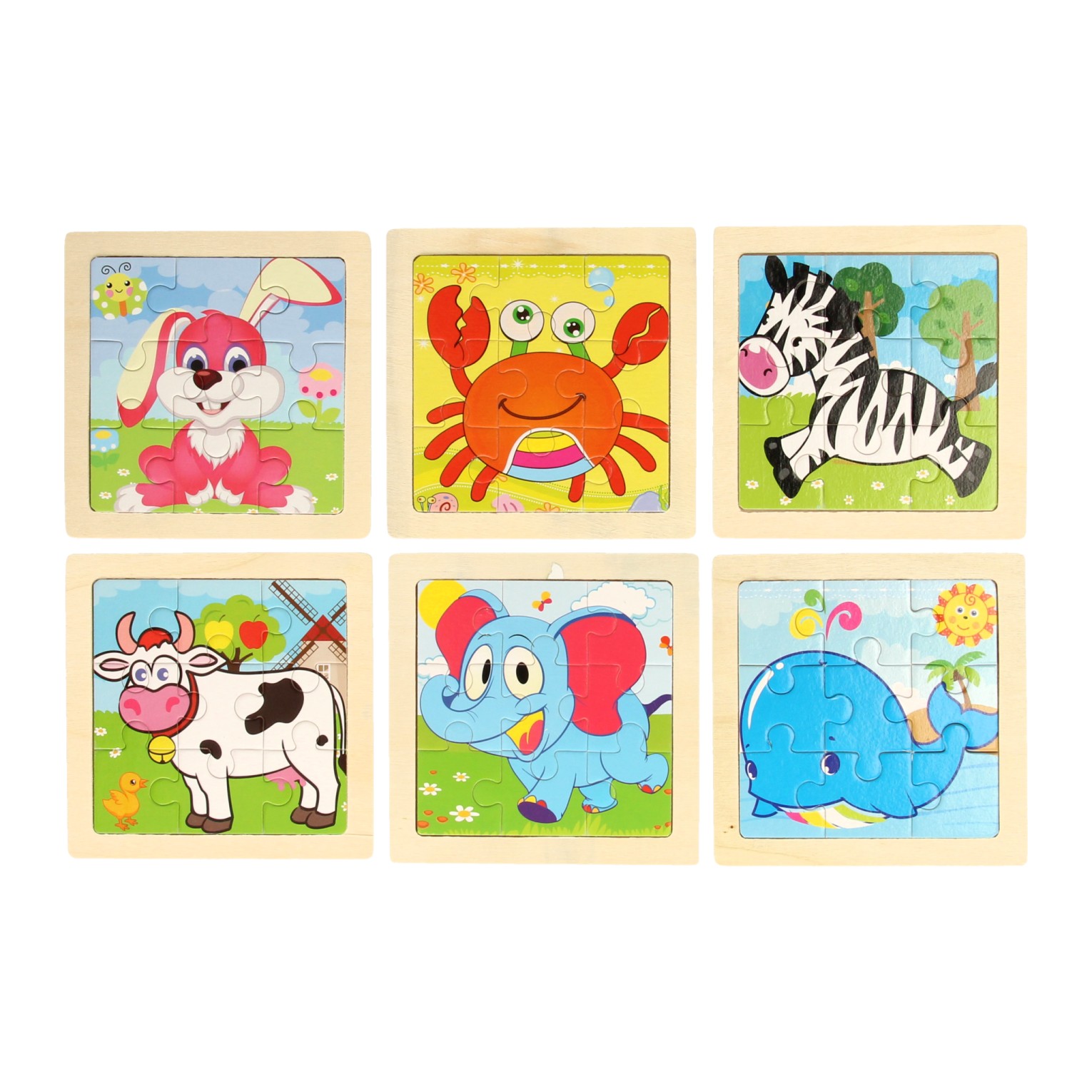 Puzzle en bois Animal, 9 pcs.