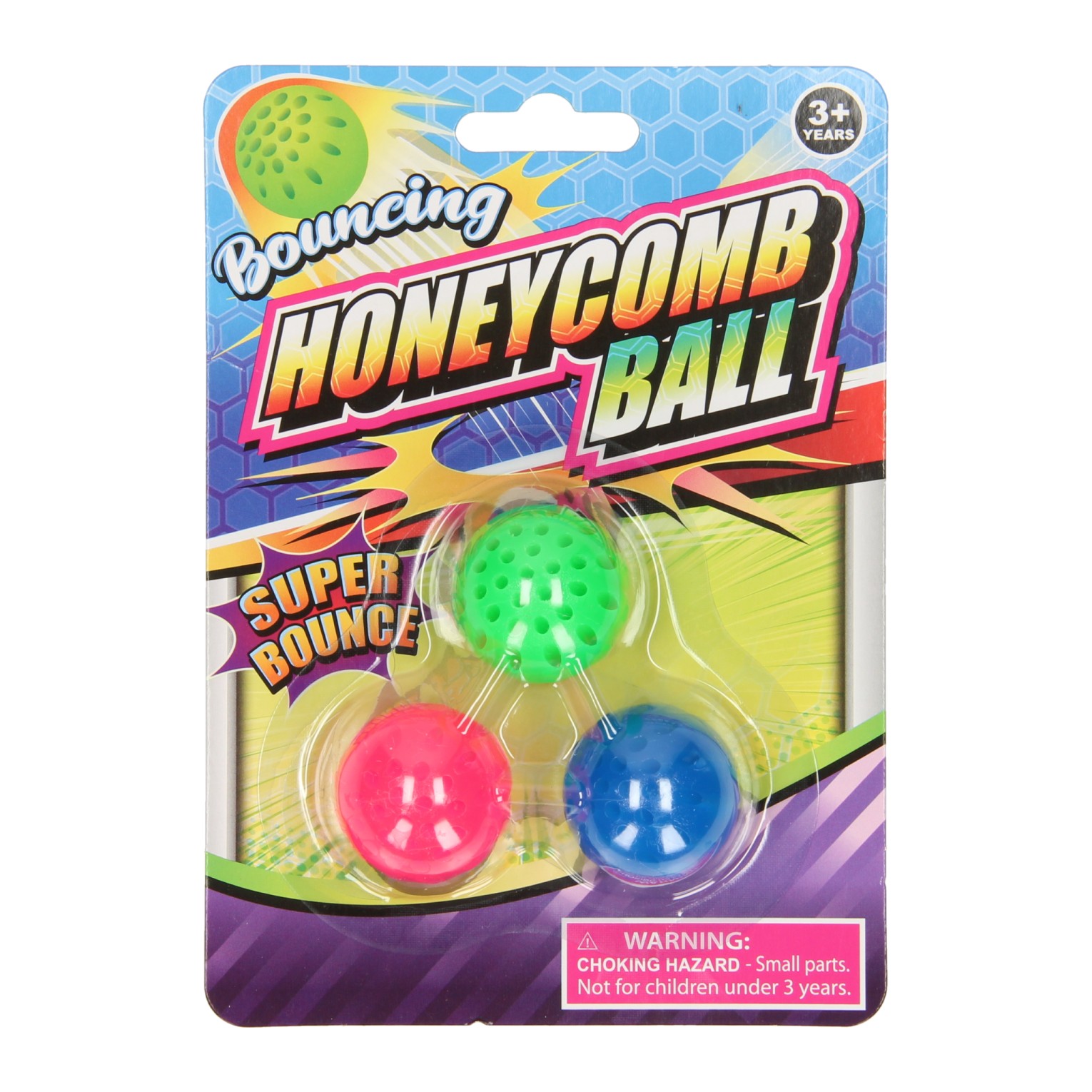 Balle rebondissante Honeycomp, 3 pcs.