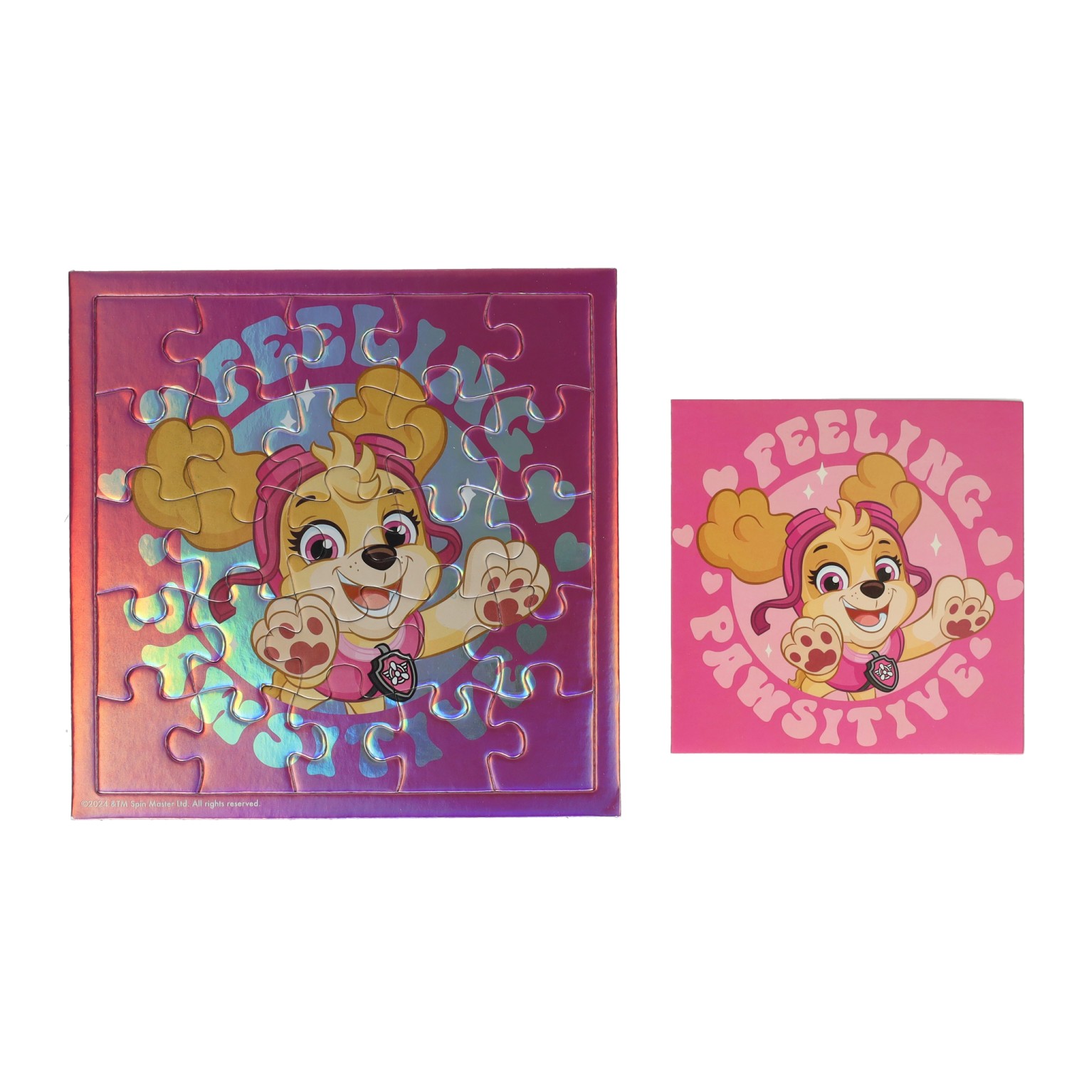 Legpuzzel Kaart PAW Patrol Roze Kaart en Envelop