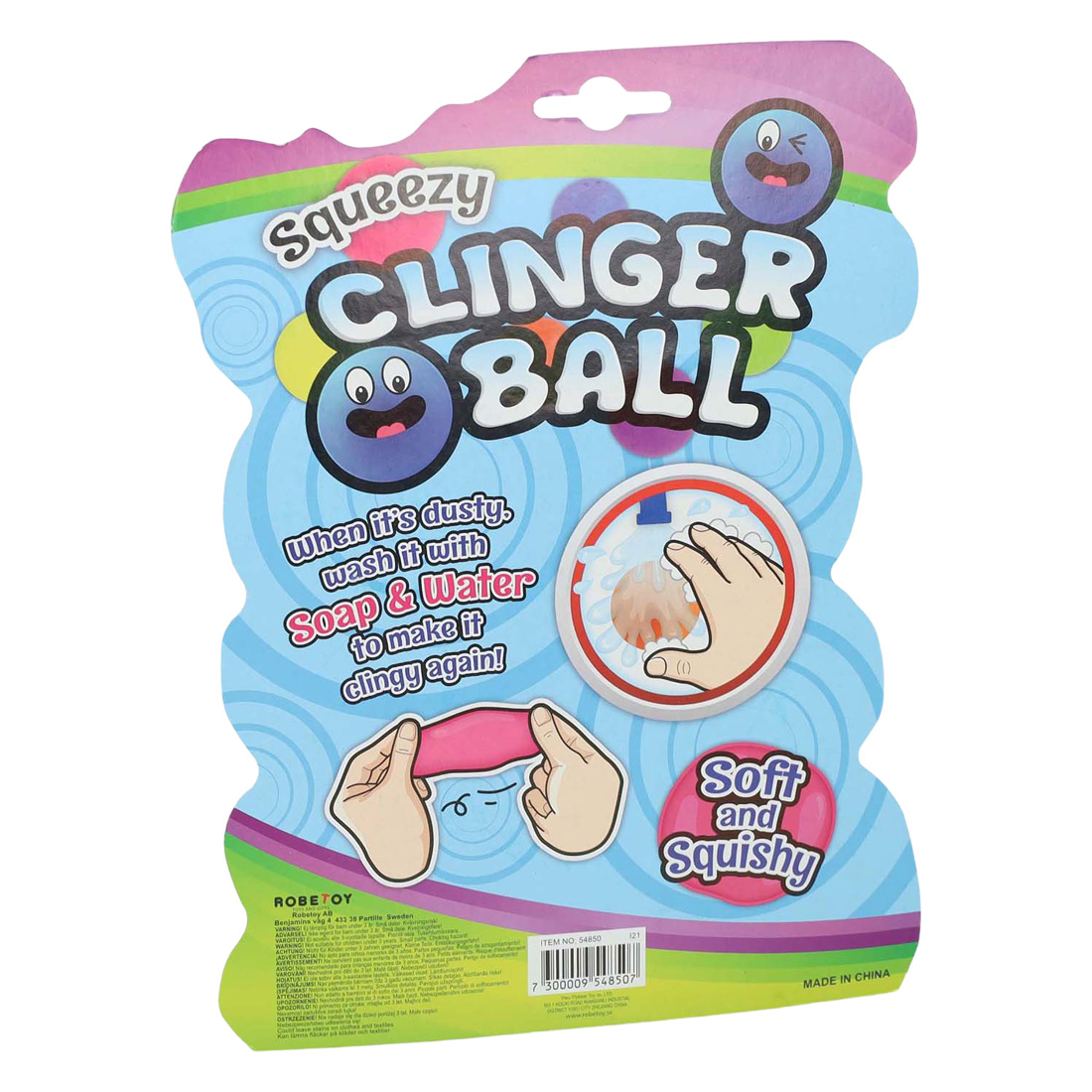 Squeeze Bal Sticky Wall, 6st