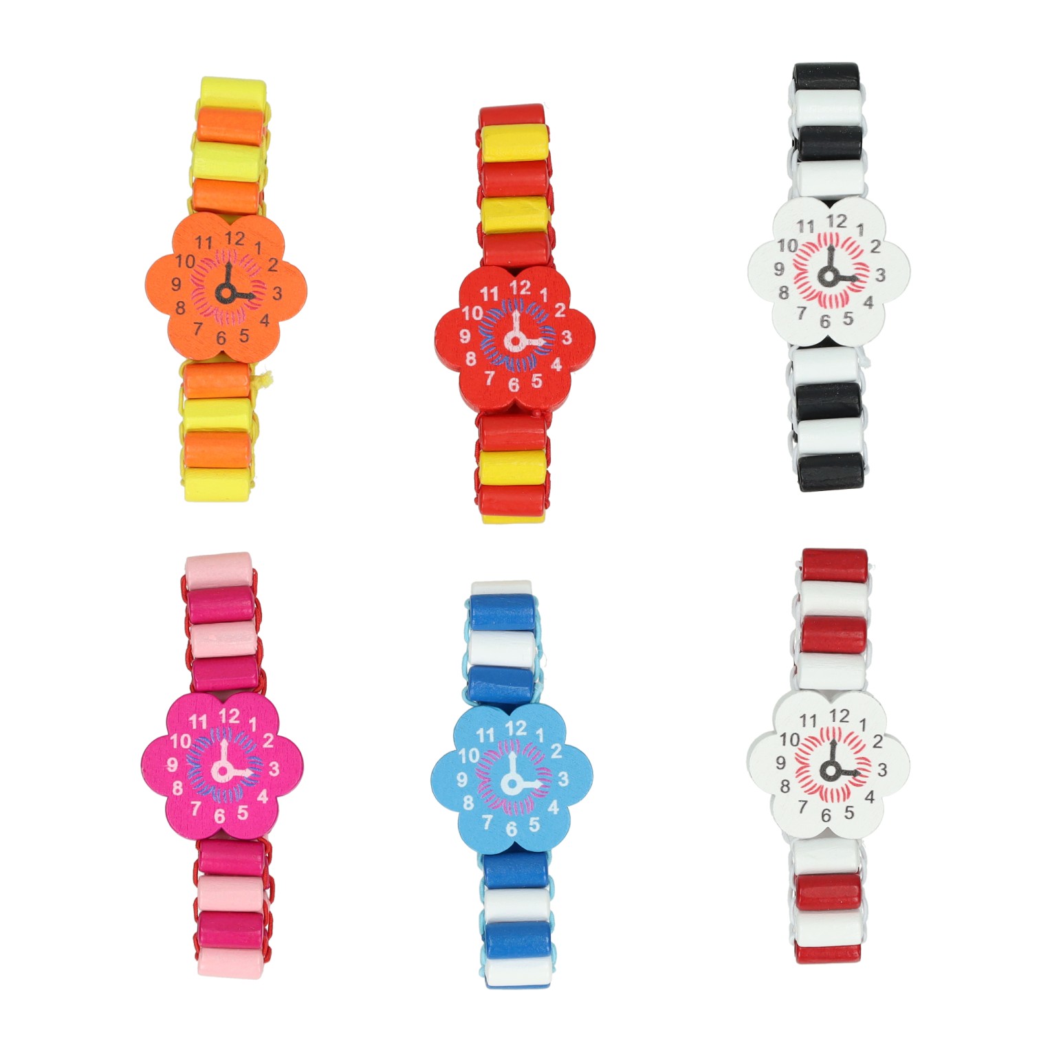 Houten Gekleurde Horloge
