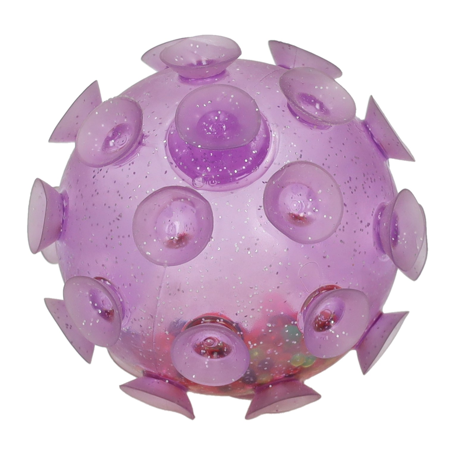 Noppen Glitter Knijpbal met Balletjes - 8cm