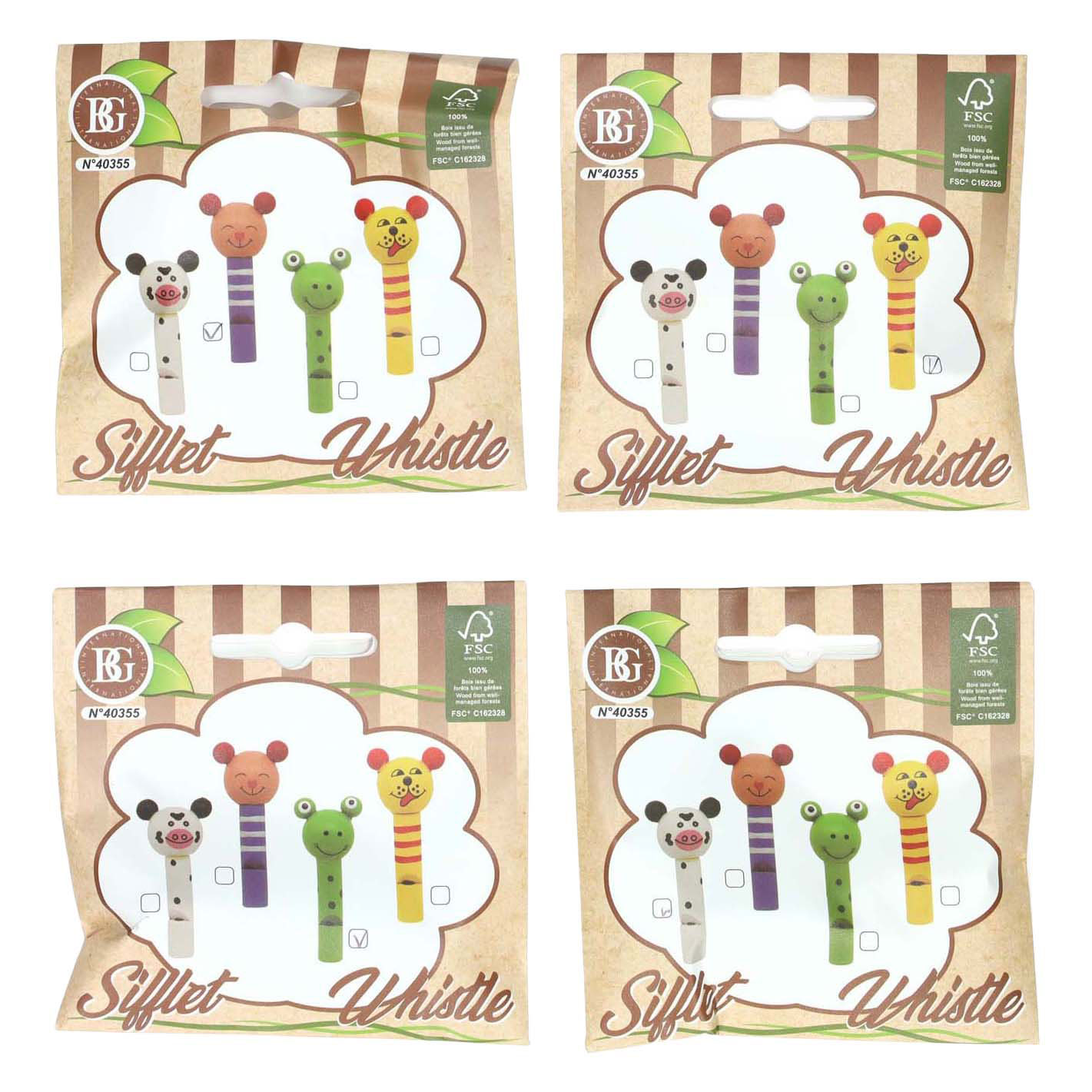 Houten Dieren Fluitje - 7cm